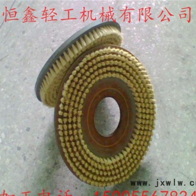 定制 豬鬃劍麻鋼絲清洗拋光修邊機械工業(yè)圓盤刷 杜邦絲毛刷盤條