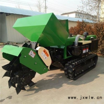 配置時風(fēng)發(fā)動機的履帶開溝機 農(nóng)用多功能低矮履帶除草機  遙控小型履帶微耕機