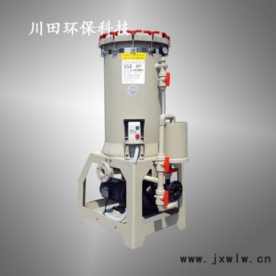 30噸電鍍過濾機,三川宏電鍍過濾設備CB2024KDN5052長頸自吸泵驅動抗腐蝕耐酸堿30噸電鍍過濾機