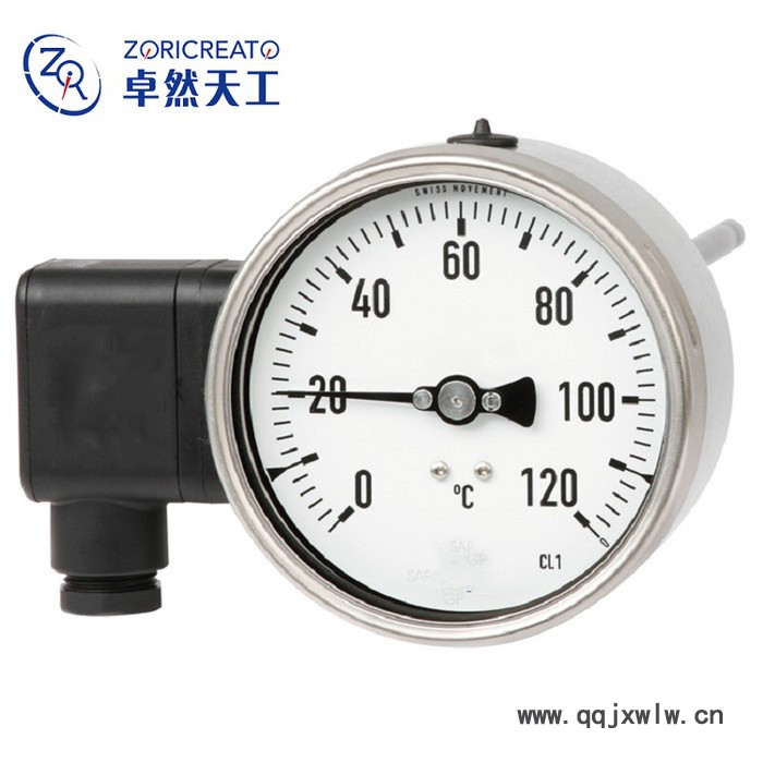 卓然天工TWX不銹鋼耐震萬向電接點雙金屬溫度計 wssx401/411/483電接點溫度 智能報警溫度儀表 智能溫度儀表